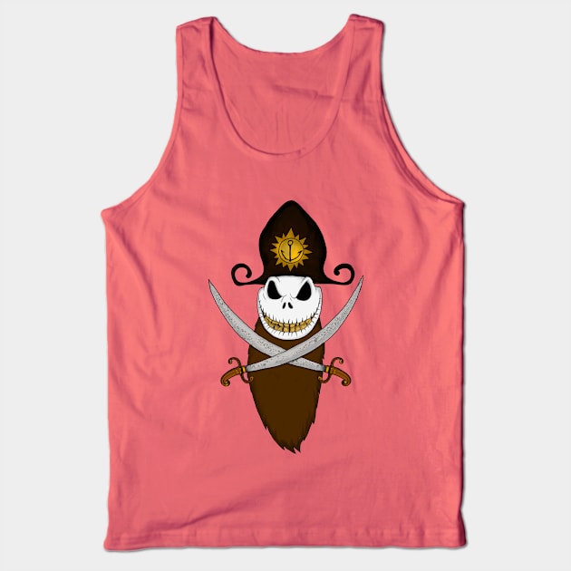 Pirate Skeleton Jack Tank Top by Corvus Roisin Designs